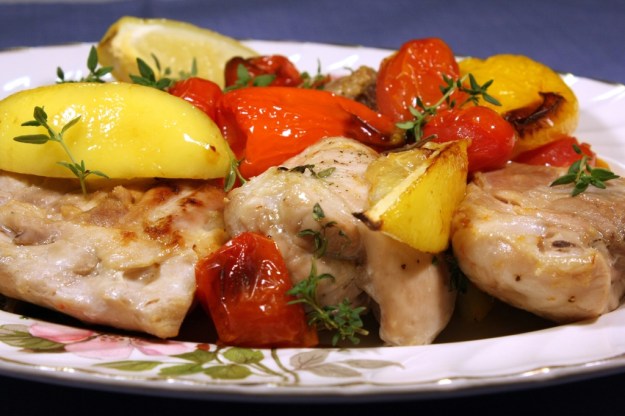 Chicken 4 (front on, blue background) resized